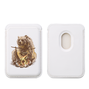 Bear Picnic MagSafe Wallet- White