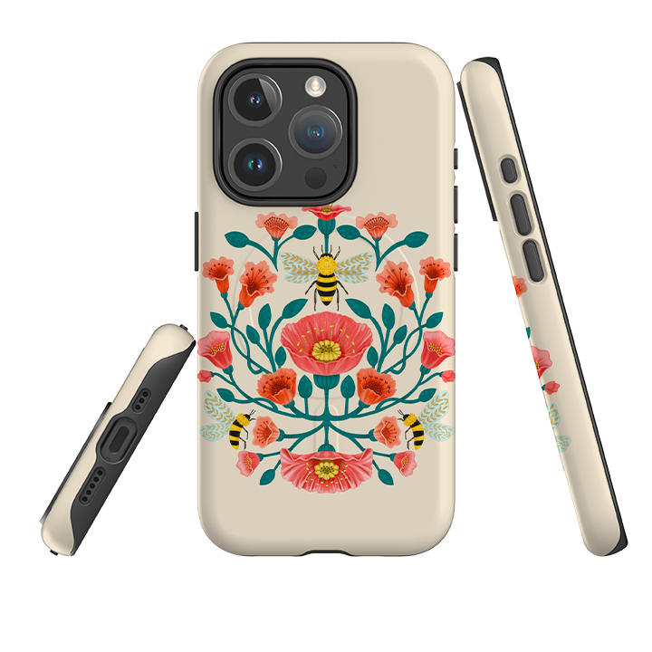iPhone MagSafe Tough Case -  Bee Floral By Nina Pace