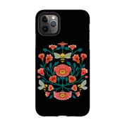 iPhone Tough Case - Bee Floral Dark By Nina Pace