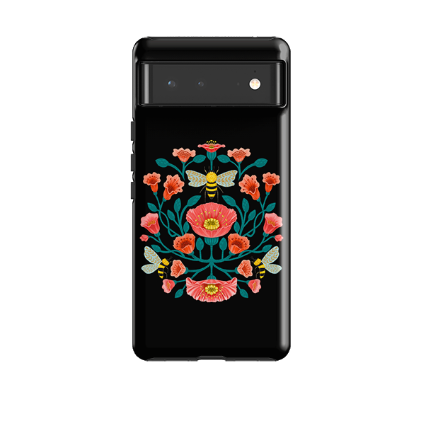 Google Tough Case -  Bee Floral Dark By Nina Pace