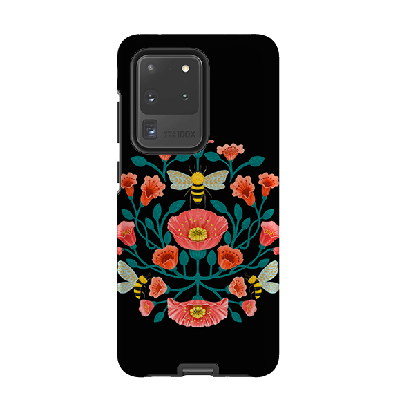 Samsung Tough Case - Bee Floral Dark By Nina Pace