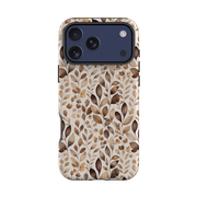 iPhone Tough Case - Beige Aesthetic Leaves
