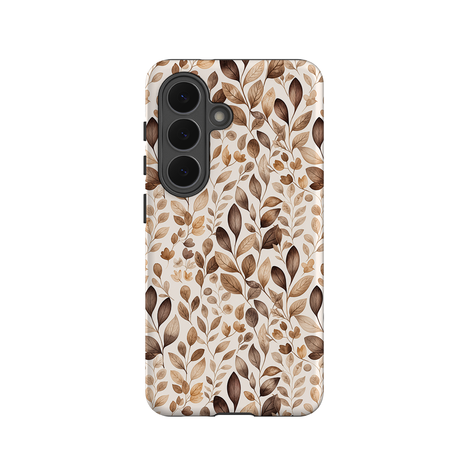 Samsung Tough Case - Beige Aesthetic Leaves