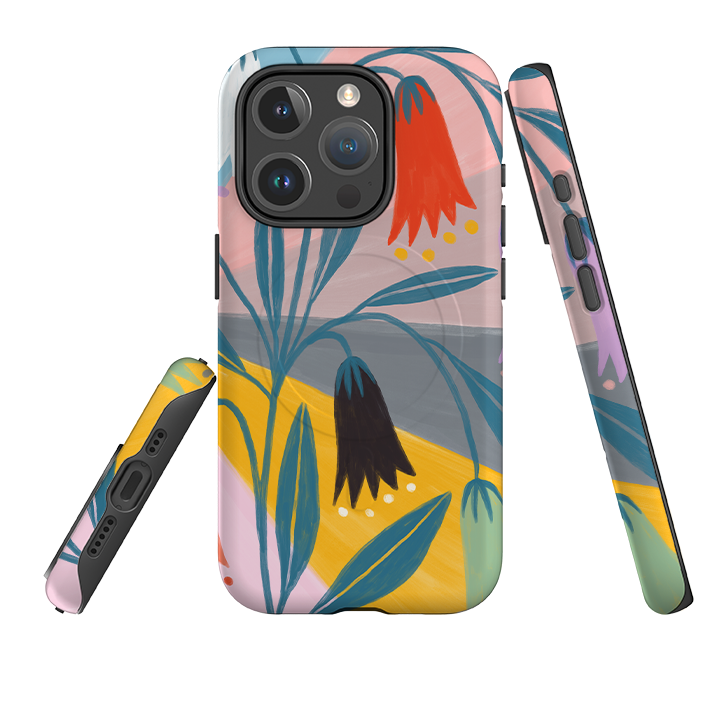 iPhone MagSafe Tough Case - Bell Flowers By Lee Foster Wilson