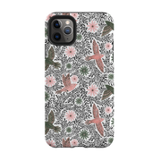iPhone Tough Case - Bird Pattern Black By Lee Foster Wilson
