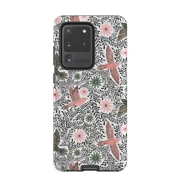 Samsung Tough Case - Bird Pattern Black By Lee Foster Wilson