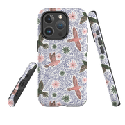 iPhone MagSafe Tough Case - Bird Pattern Blue By Lee Foster Wilson