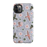 iPhone Tough Case - Bird Pattern Blue By Lee Foster Wilson