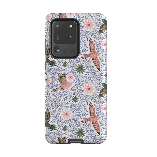 Samsung Tough Case - Bird Pattern Blue By Lee Foster Wilson