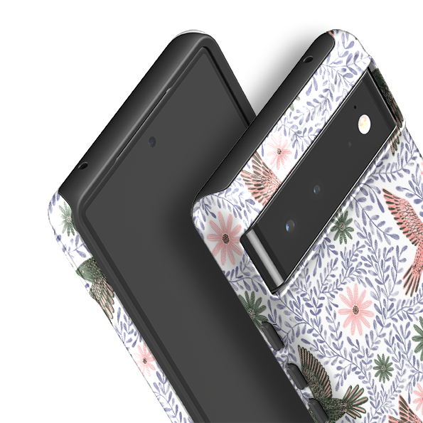 Google Tough Case -  Bird Pattern Blue By Lee Foster Wilson