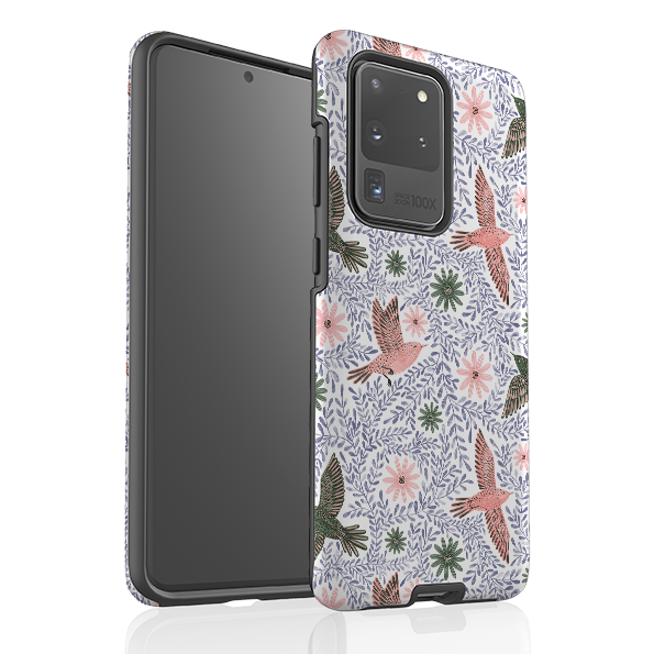 Samsung Tough Case - Bird Pattern Blue By Lee Foster Wilson