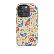 iPhone Tough Case - Bird Pattern I By Suzy Taylor