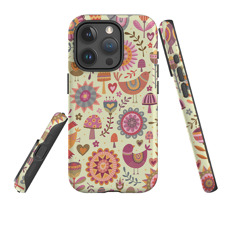 iPhone Tough Case - Bird Pattern II By Suzy Taylor