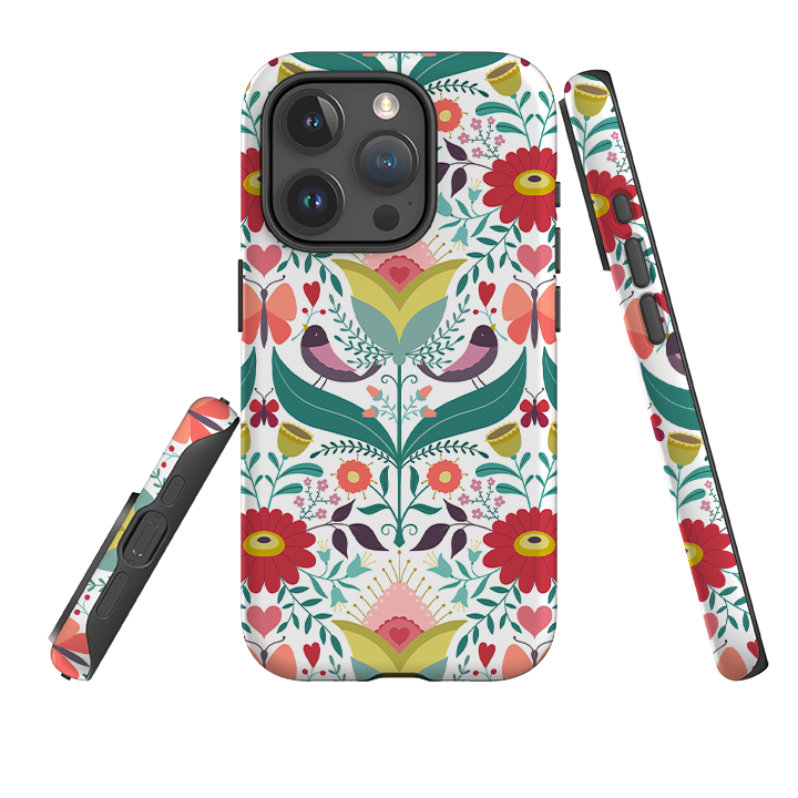 iPhone Tough Case - Bird Pattern IV By Suzy Taylor