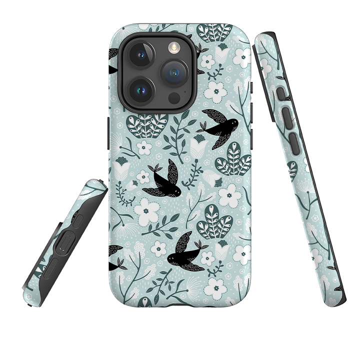 iPhone Tough Case - Black Birds By Suzy Taylor