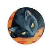 Black Cat Mouse Mat By Mary Stubberfield