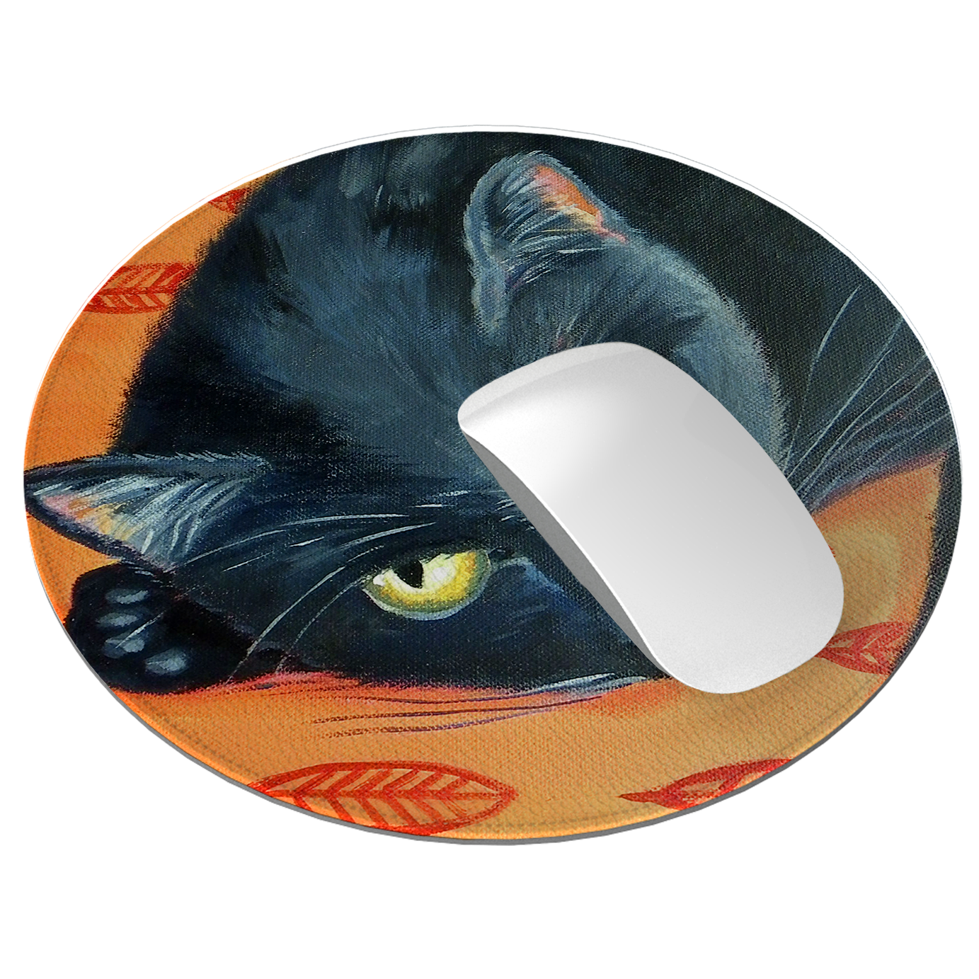 Black Cat Mouse Mat By Mary Stubberfield