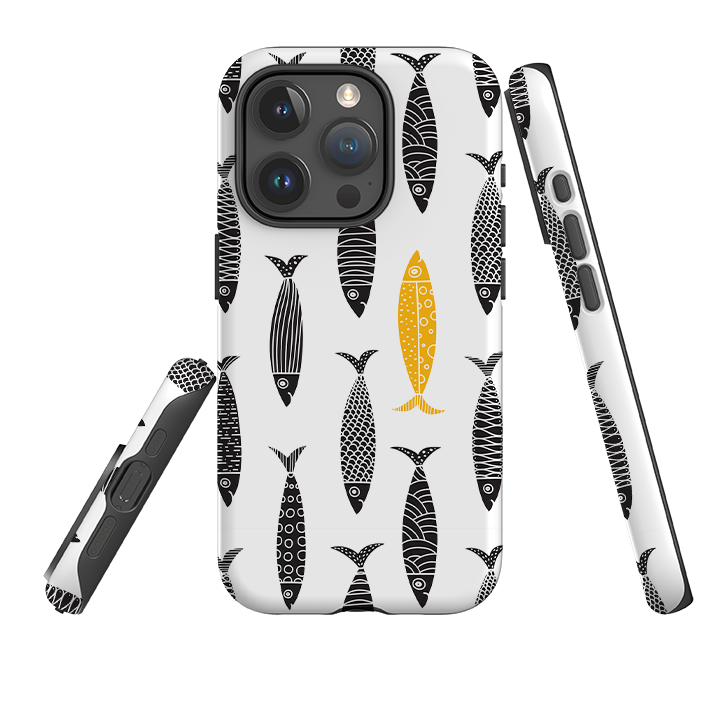 iPhone Case - Black and Gold Sardines