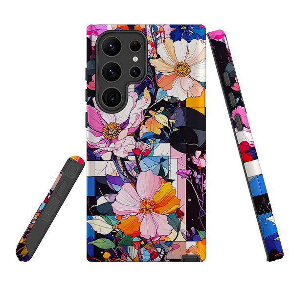 Samsung Tough Case - Block Floral