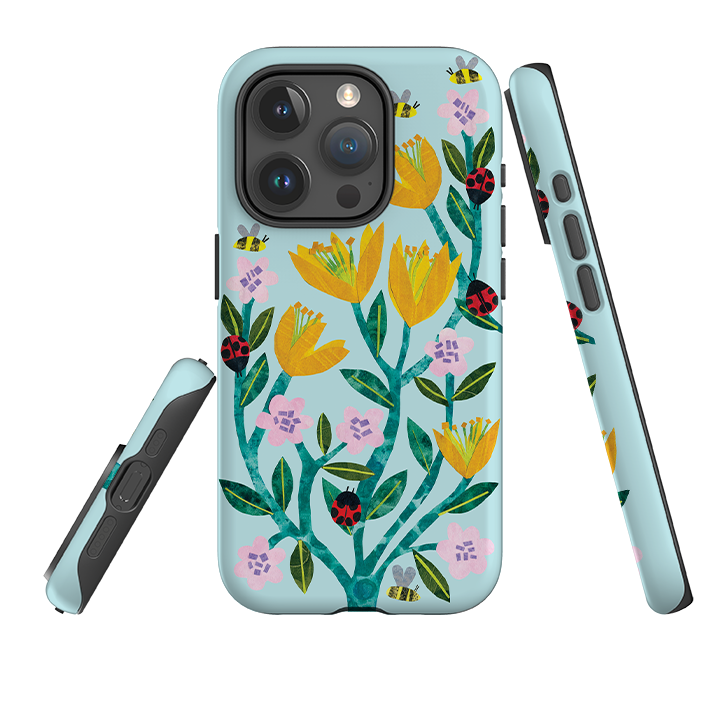 iPhone Tough Case - Blossoms And Ladybirds By Tracey English
