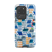 Samsung Tough Case - Blue Rooftop Houses By Tracey English