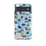 Google Tough Case -  Blue Rooftop Houses By Tracey English