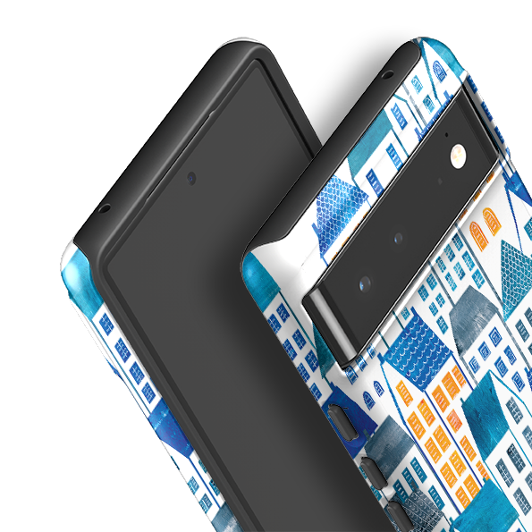 Google Tough Case -  Blue Rooftop Houses By Tracey English
