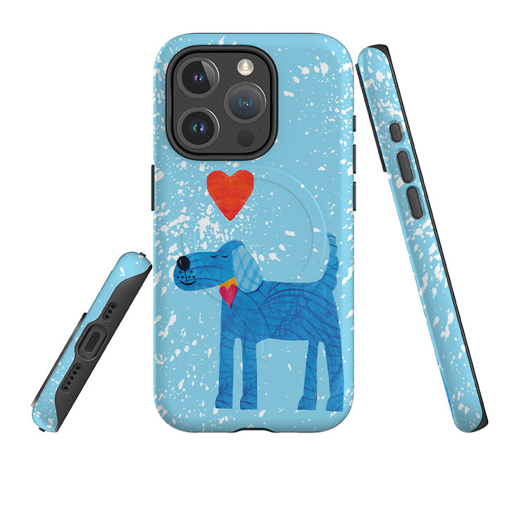 iPhone MagSafe Tough Case - Blue Dog By Tracey English