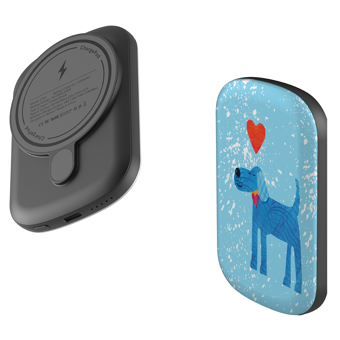 MagSafe Power Bank - Blue Dog By Tracey English