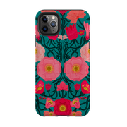iPhone Tough Case - Blue Flora By Nina Pace