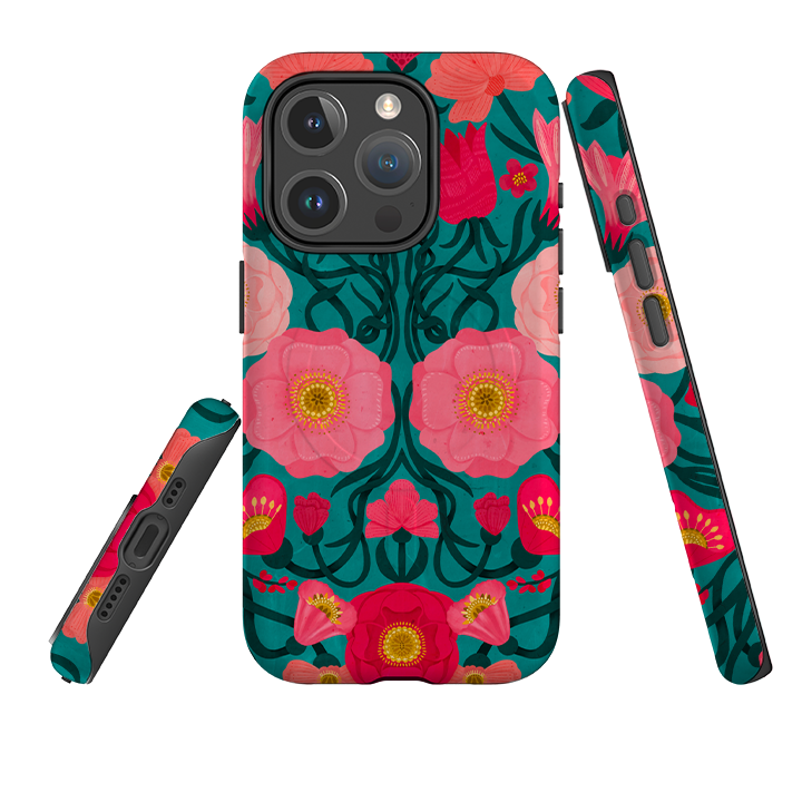iPhone MagSafe Tough Case -  Blue Floral By Nina Pace