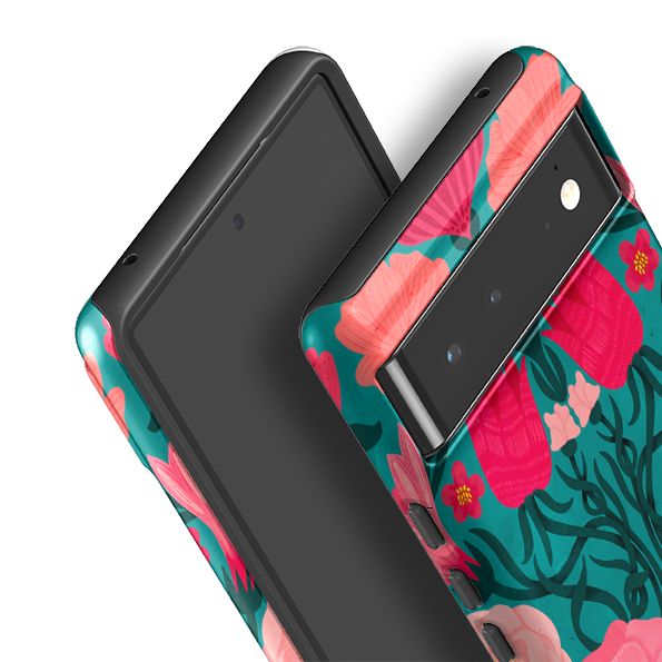 Google Tough Case -  Blue Flora By Nina Pace