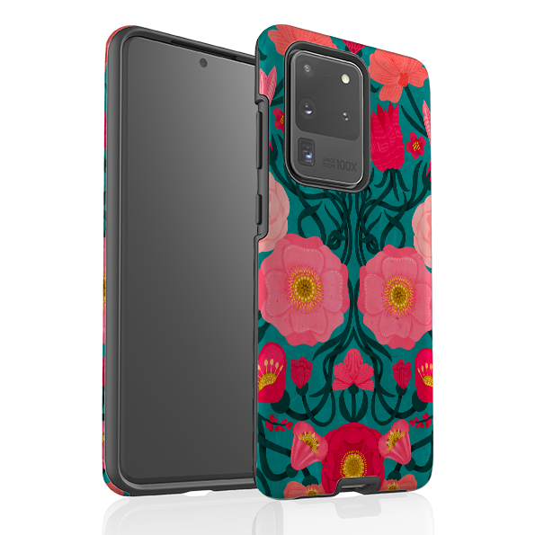 Samsung Tough Case - Blue Flora By Nina Pace
