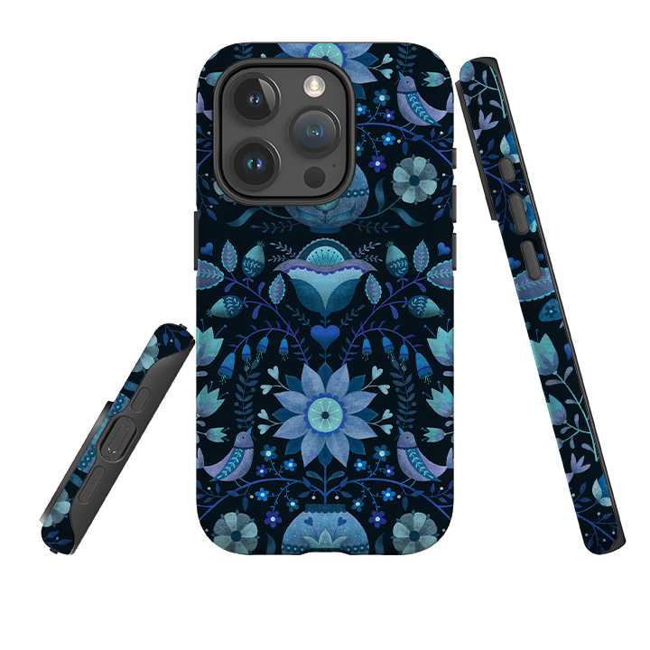 iPhone Tough Case - Blue Folk By Suzy Taylor