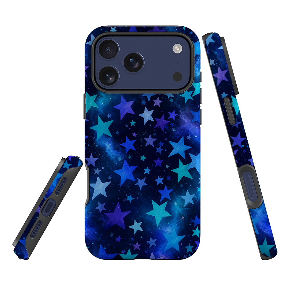 iPhone Tough Case - Blue Galaxy Star