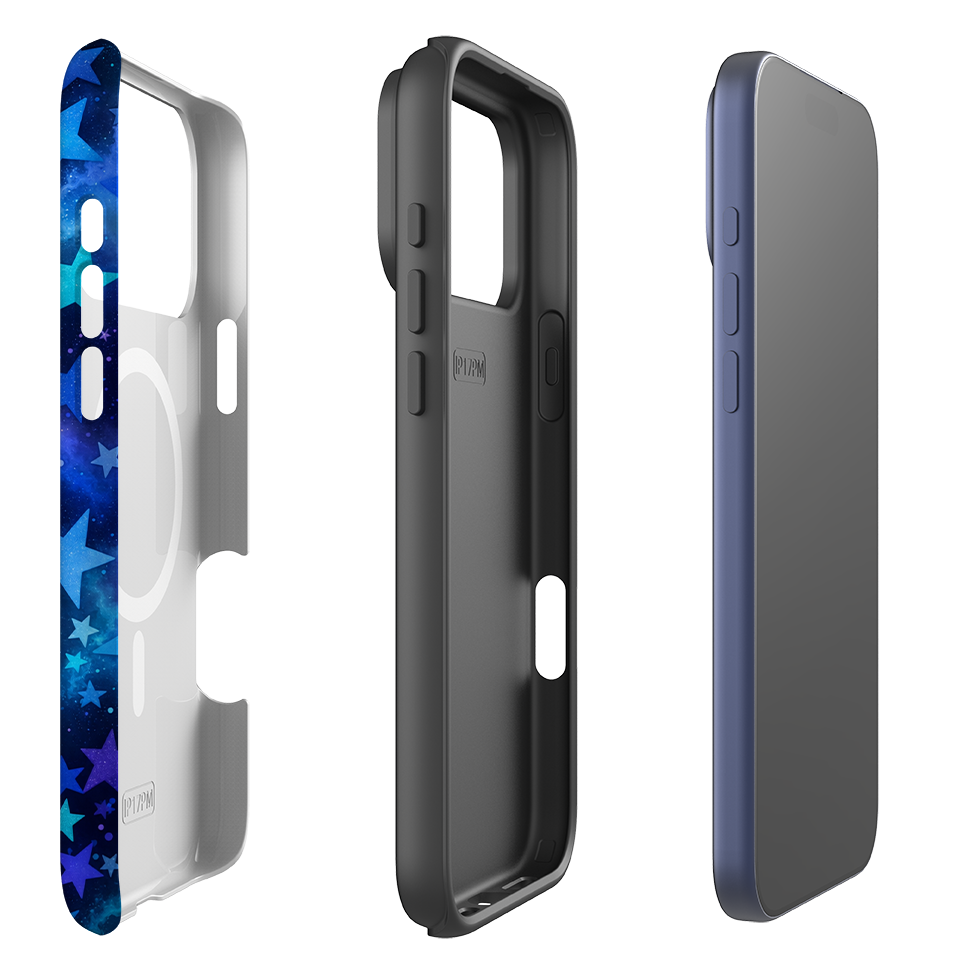 iPhone MagSafe Tough Case - Blue Galaxy Star