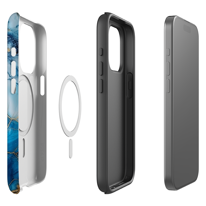 iPhone MagSafe Tough Case -  Blue Marbs
