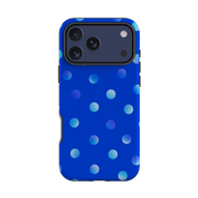 iPhone Tough Case - Blue Polka Dot