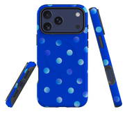 iPhone MagSafe Tough Case - Blue Polka Dot