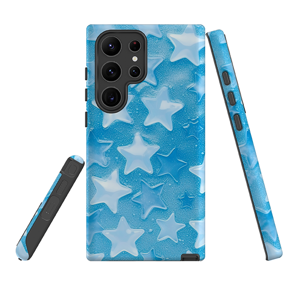 Samsung Tough Case - Blue Stars I  (Case Does Not Glitter)