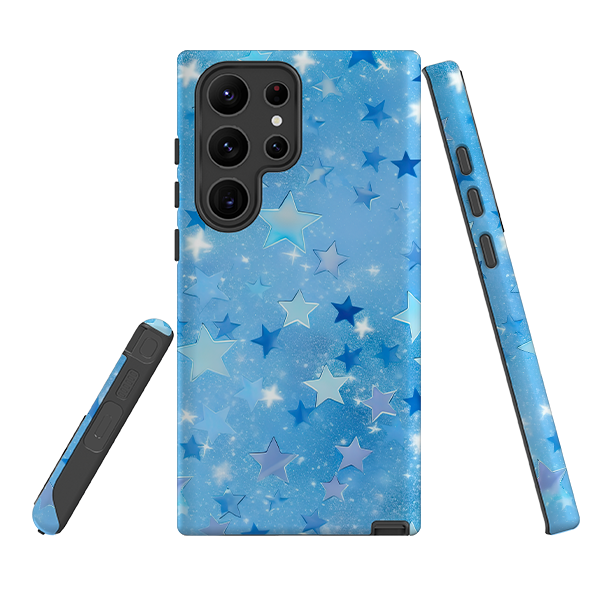 Samsung Tough Case - Blue Stars II  (Case Does Not Glitter)