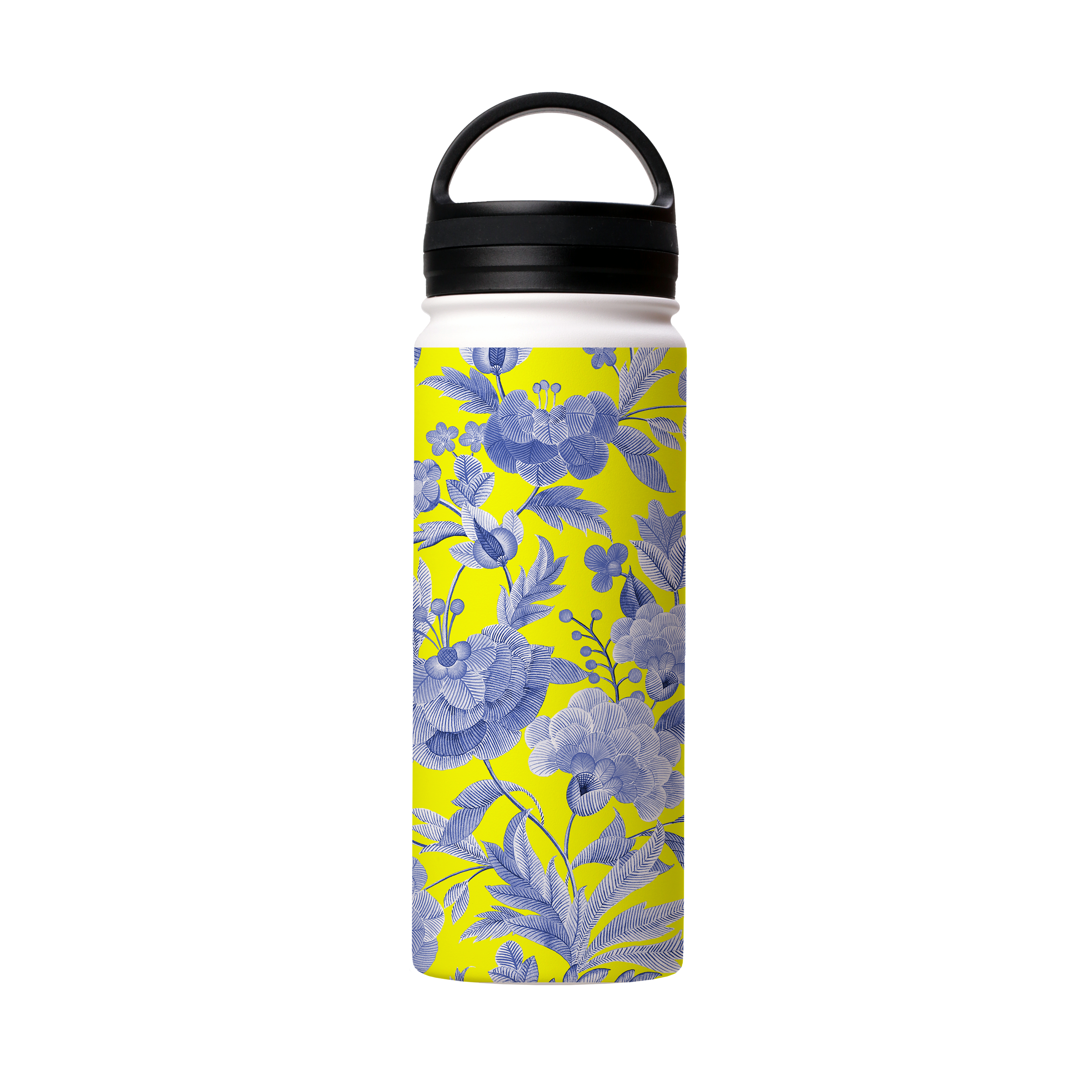 Blue Tapestry Yellow Insulated Stainless Steel Water Bottle