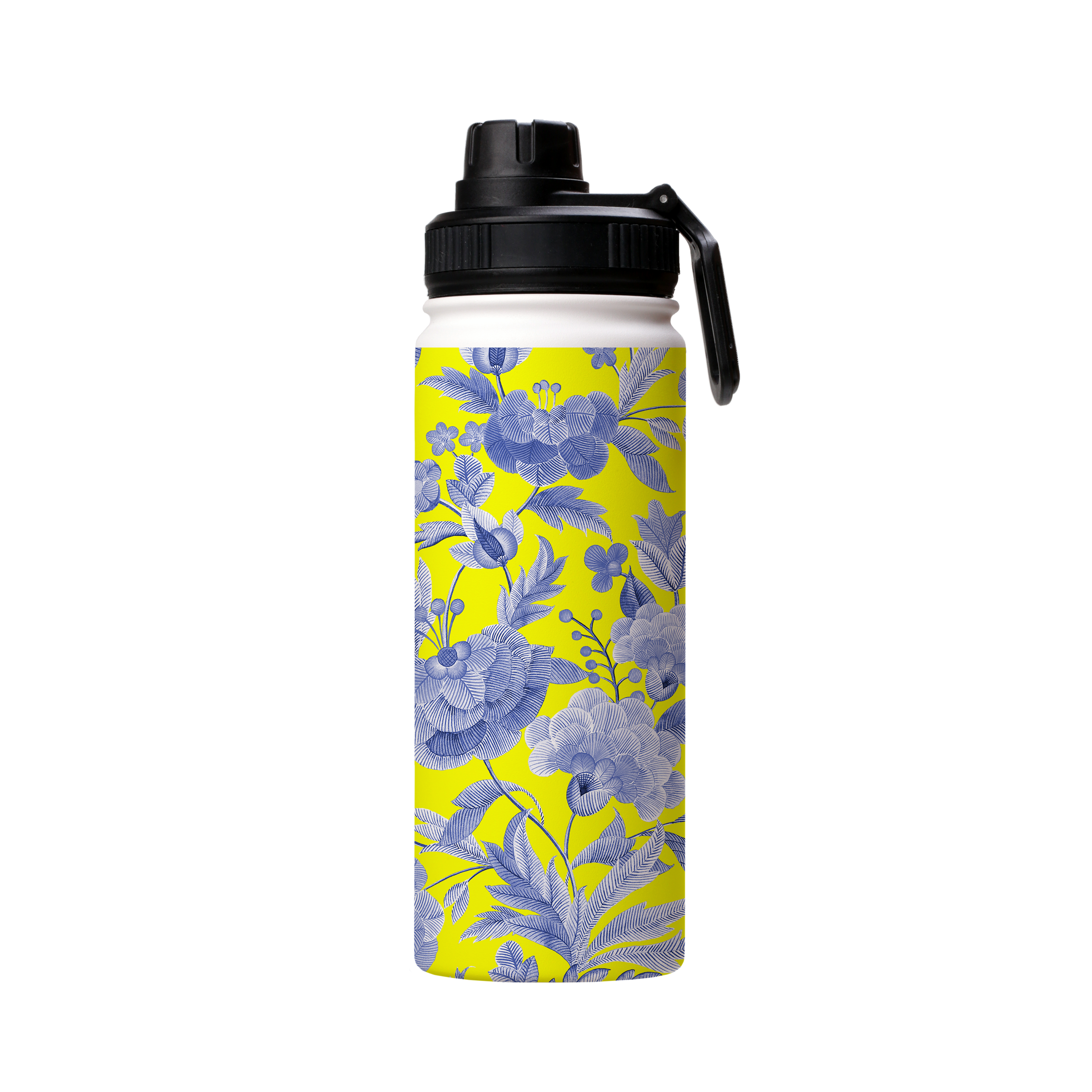 Blue Tapestry Yellow Insulated Stainless Steel Water Bottle