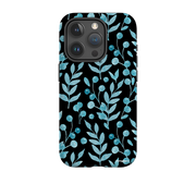 iPhone Tough Case - Blue Xmas Florals
