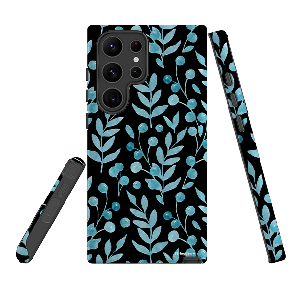 Samsung Tough Case - Blue Xmas Florals