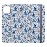 Blue Xmas Trees Wallet Case By Elisabeth Haager