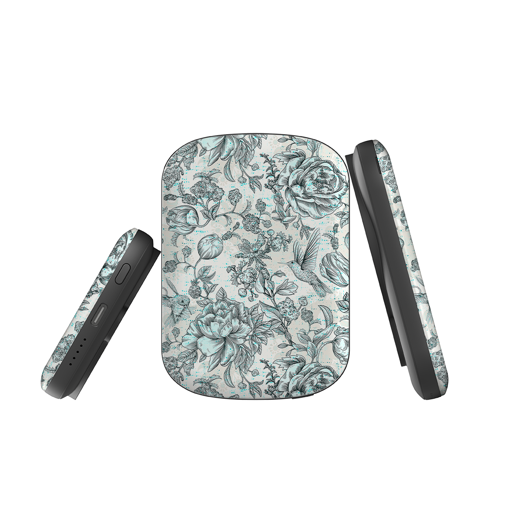 MagSafe Power Bank - Blue Peonies