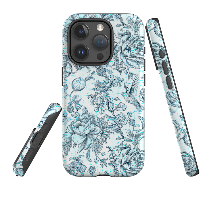 iPhone Tough Case - Blue Peonies