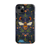 Botanical Bee Blue By Jade Mosinski Case and Card Case