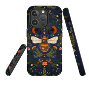 iPhone MagSafe Tough Case -  Botanical Bee Blue By Jade Mosinski